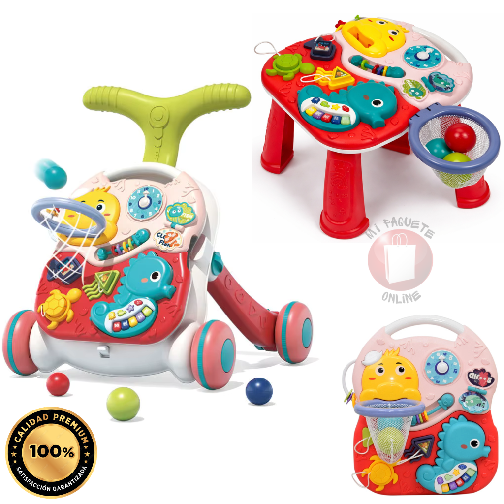 Andador 2 en 1 Mesa de Entretenimiento Interactivo Musical BabyStep®