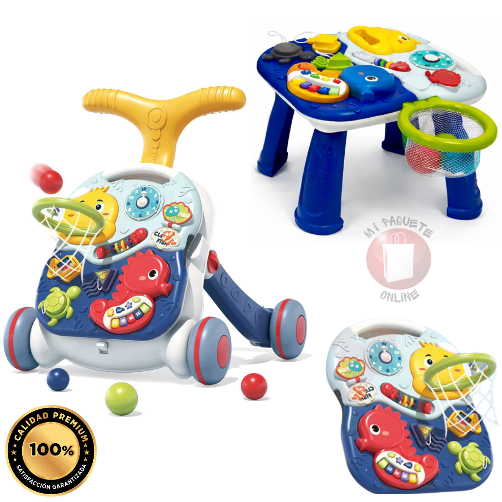 Andador 2 en 1 Mesa de Entretenimiento Interactivo Musical BabyStep®