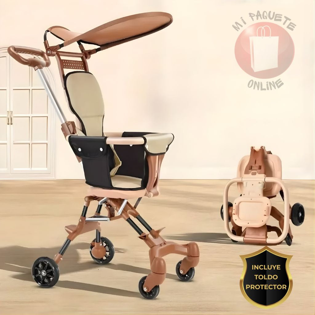 Coche Plegable Portátil BabyRover® + Toldo Protector