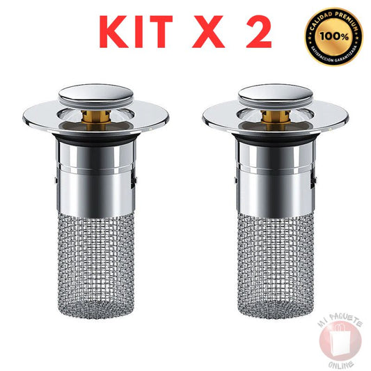 Kit x2 - Tapón Filtro Acero Inoxidable DuoBlock Steel®