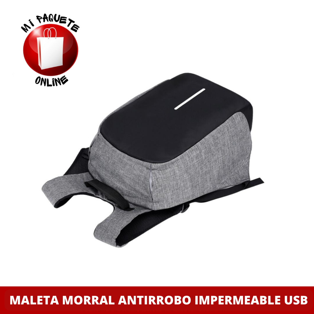 MALETA MORRAL ANTIRROBO IMPERMEABLE USB