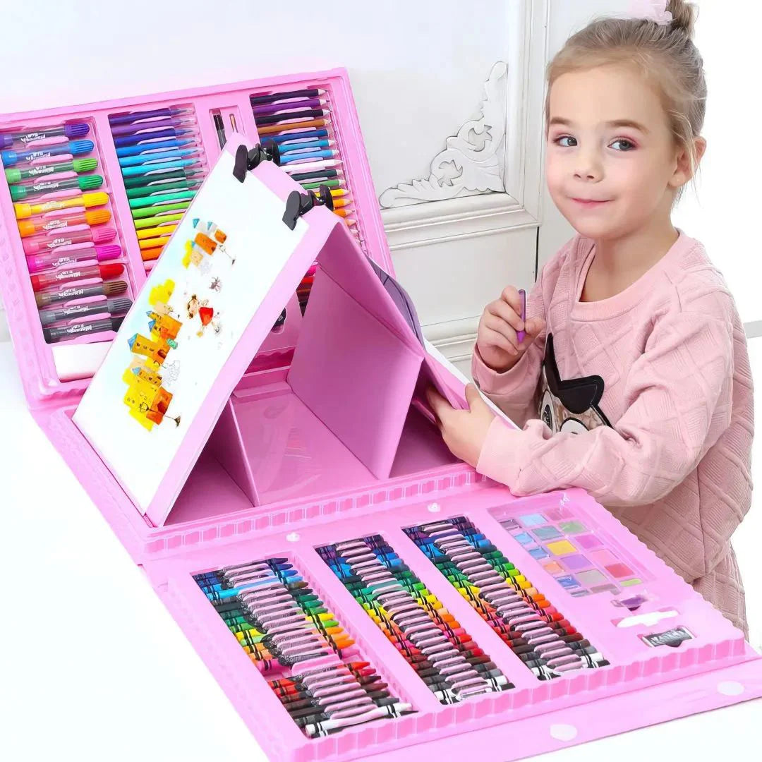 MEGA SET DE ARTE 208 PIEZAS PARA NIÑOS Y NIÑAS