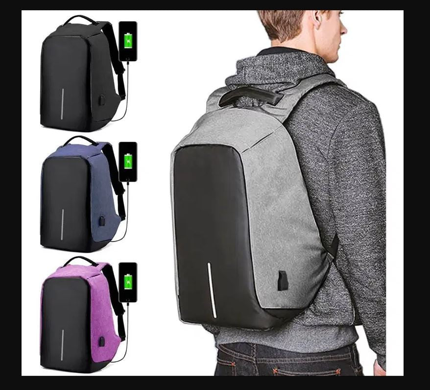 MALETA MORRAL ANTIRROBO IMPERMEABLE USB